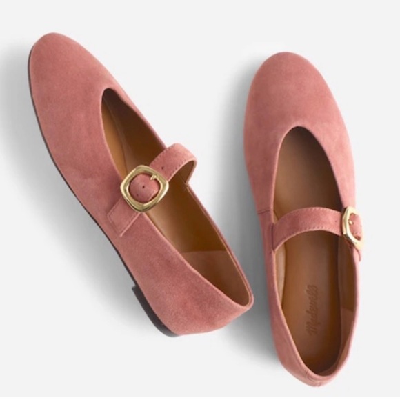 NWT Madewell Remy Mary Jane Flats in Rosey Mauve Sz 6.5 - Picture 2 of 4